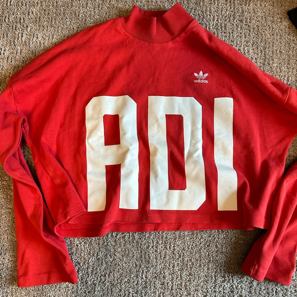 Adidas long sleeve crop top